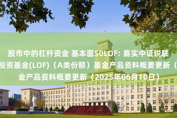 股市中的杠杆资金 基本面50LOF: 嘉实中证锐联基本面50指数证券投资基金(LOF)(A类份额)基金产品资料概要更新(2025年06月10日)